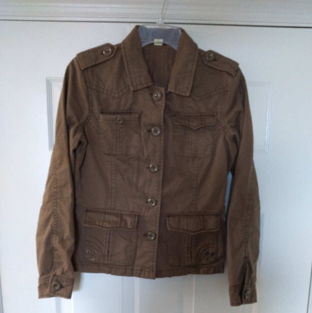 AEROPOSTALE never worn tan cotton button jacket